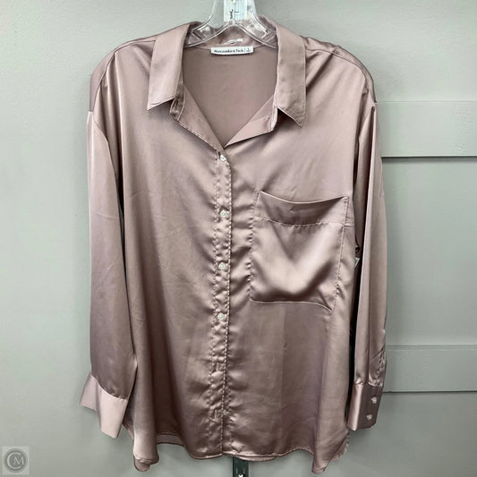 Top Long Sleeve By Abercrombie And Fitch In Pink, Size: L