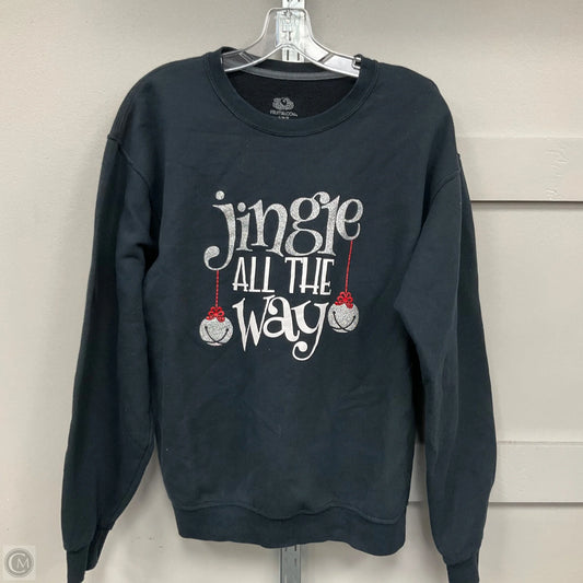 Sweatshirt Crewneck By Fruit Of The Loom In Black, Size: L