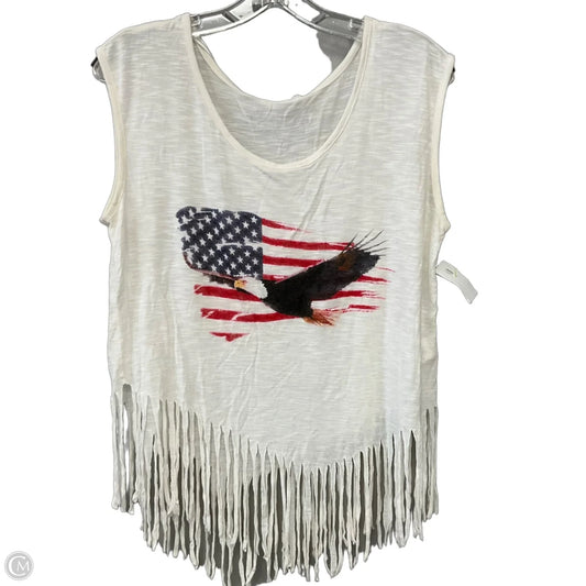 Top Sleeveless By Cloud Chaser In White, Size: M