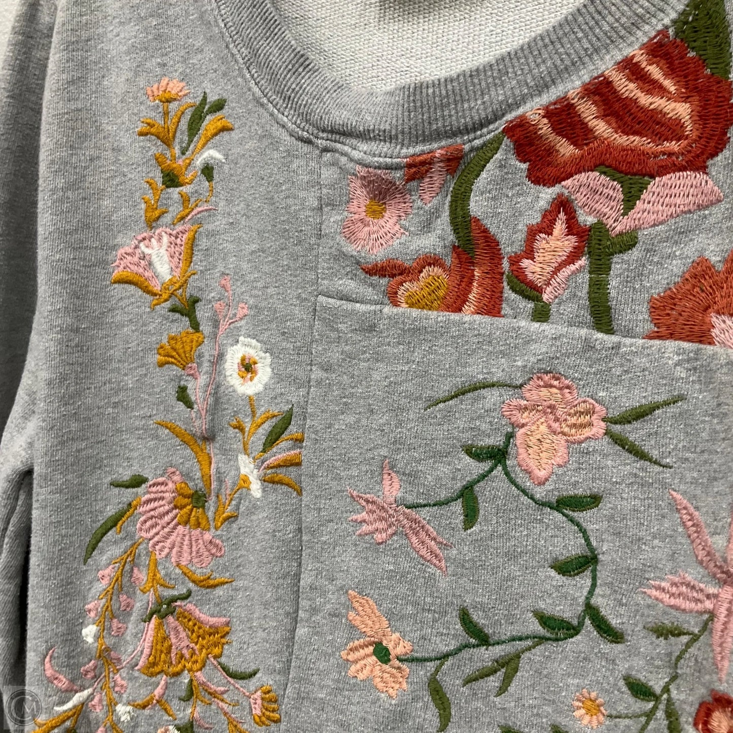 Sweater Short Sleeve By Maeve In Grey, Size: L