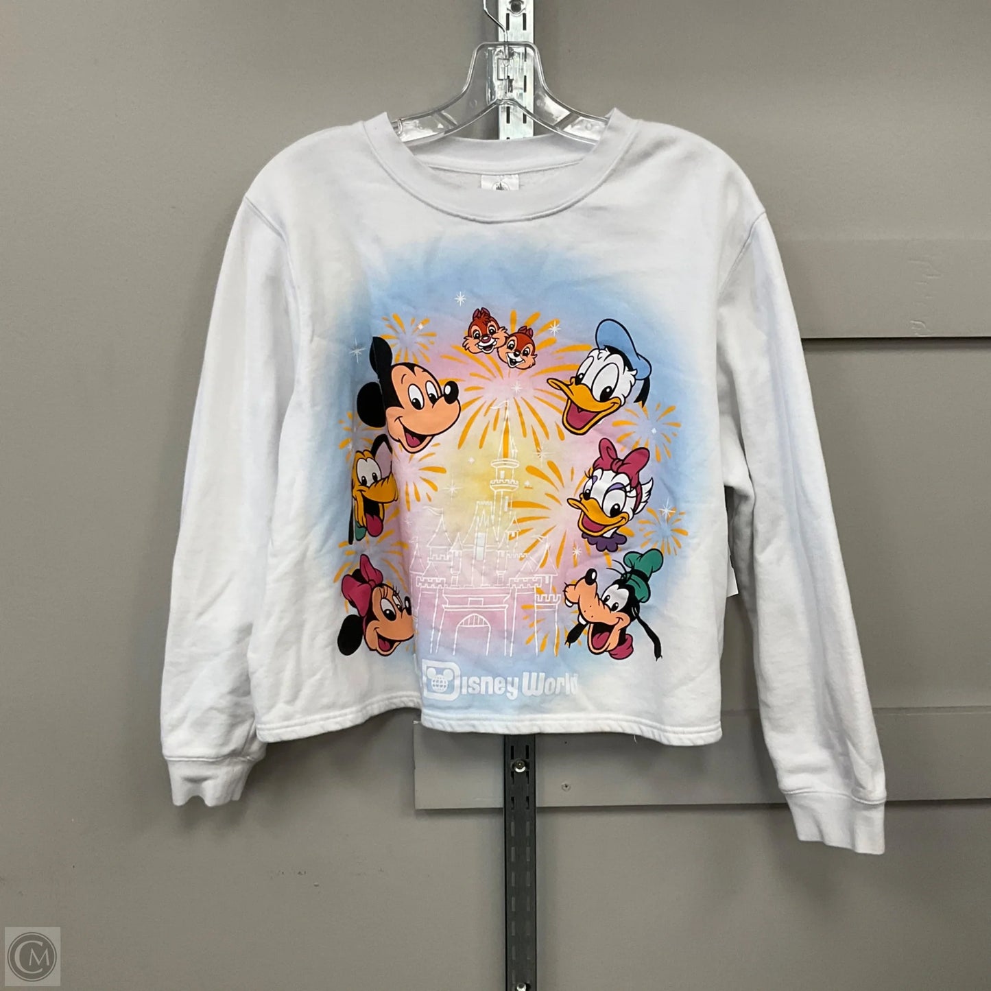 Sweatshirt Crewneck By Disney Store In White, Size: 1x