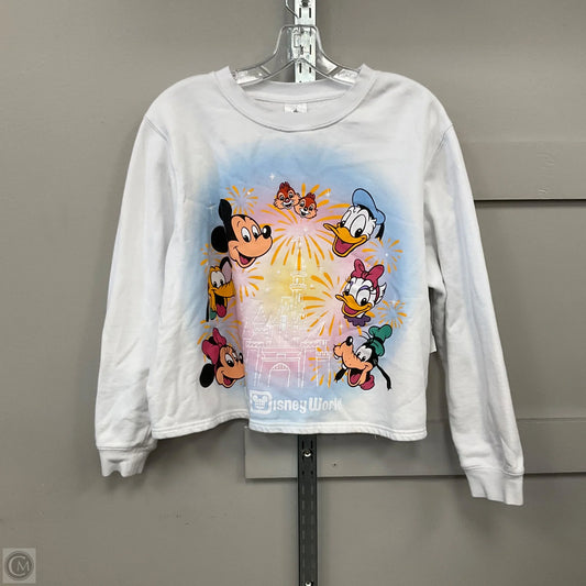 Sweatshirt Crewneck By Disney Store In White, Size: 1x