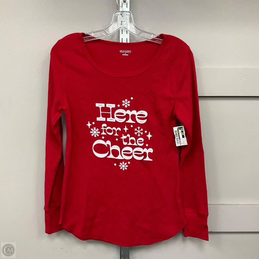 Top Long Sleeve Basic By Old Navy In Red, Size: M