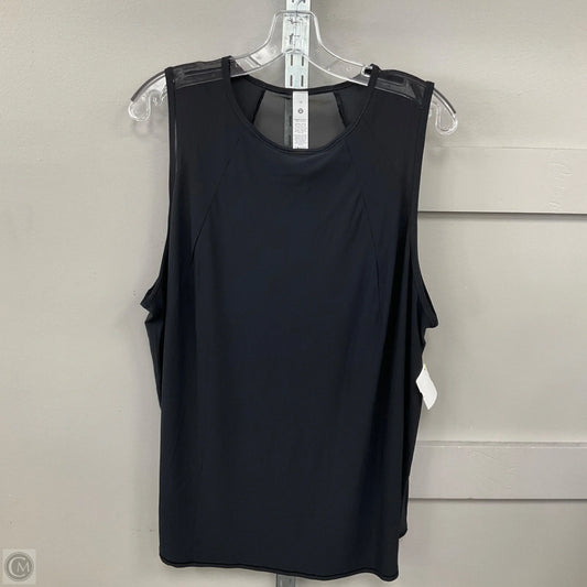 Athletic Tank Top By Lululemon In Black, Size: 18