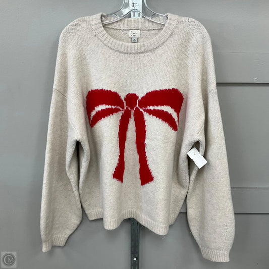 Sweater By A New Day In Red & Tan, Size: Xl