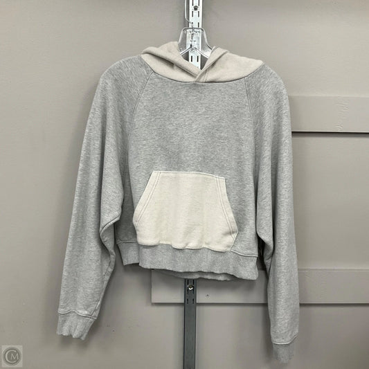 Sweatshirt Hoodie By Aerie In Grey & Tan, Size: S