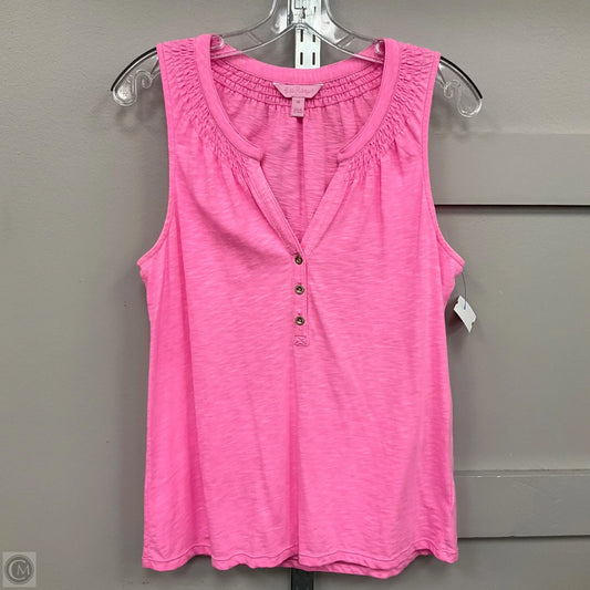 Top Sleeveless Designer By Lilly Pulitzer In Pink, Size: M