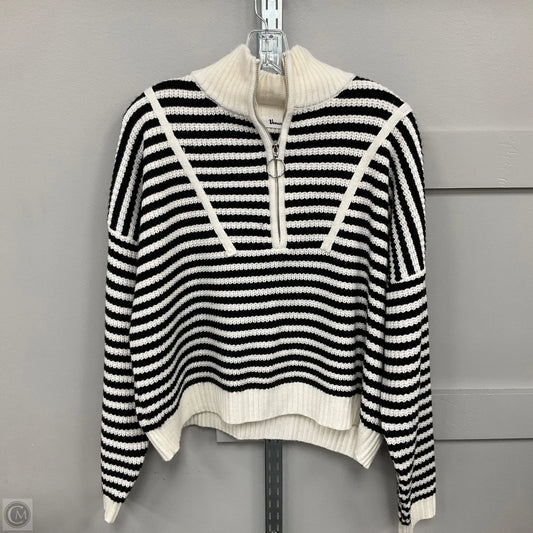 Sweatshirt Collar By Clothes Mentor In Striped Pattern, Size: M