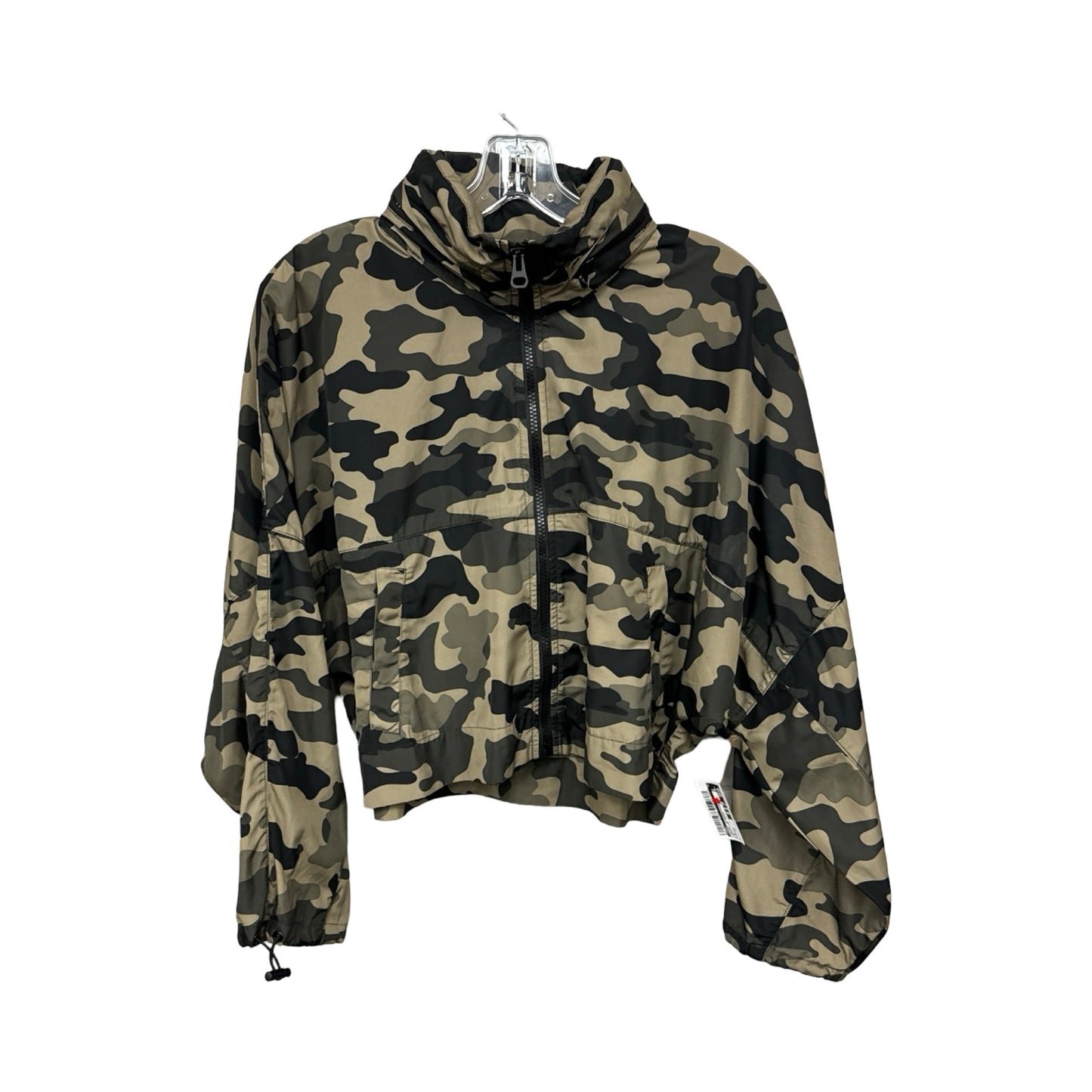 Jacket Windbreaker By Zara In Camouflage Print, Size: Xs