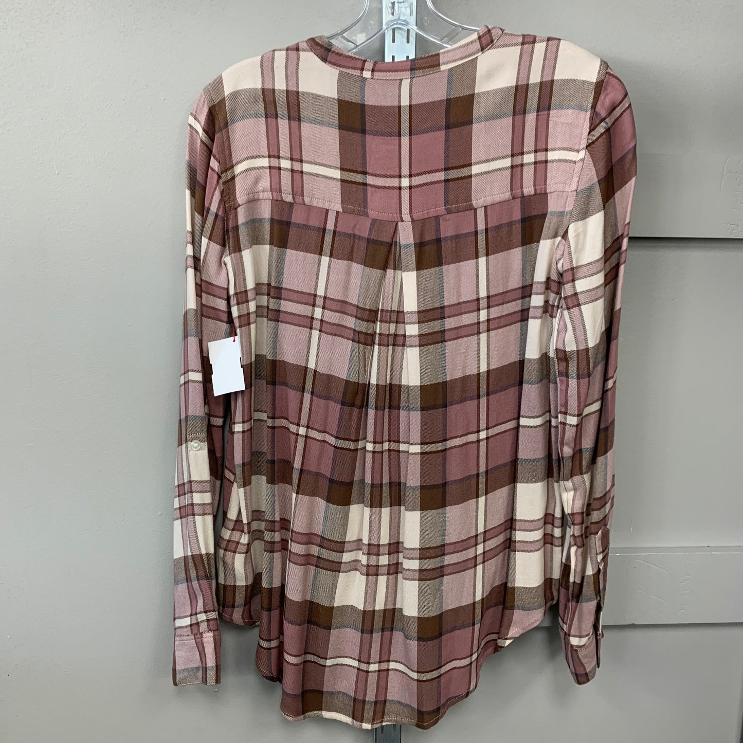 Top Long Sleeve By Lucky Brand In Plaid Pattern, Size: Xs