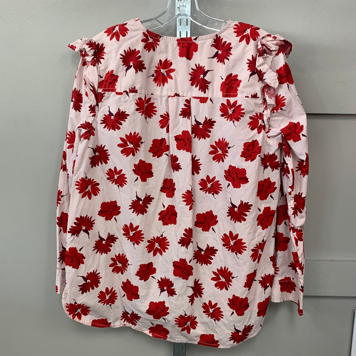 Top Long Sleeve By Free Assembly In Floral Print, Size: L