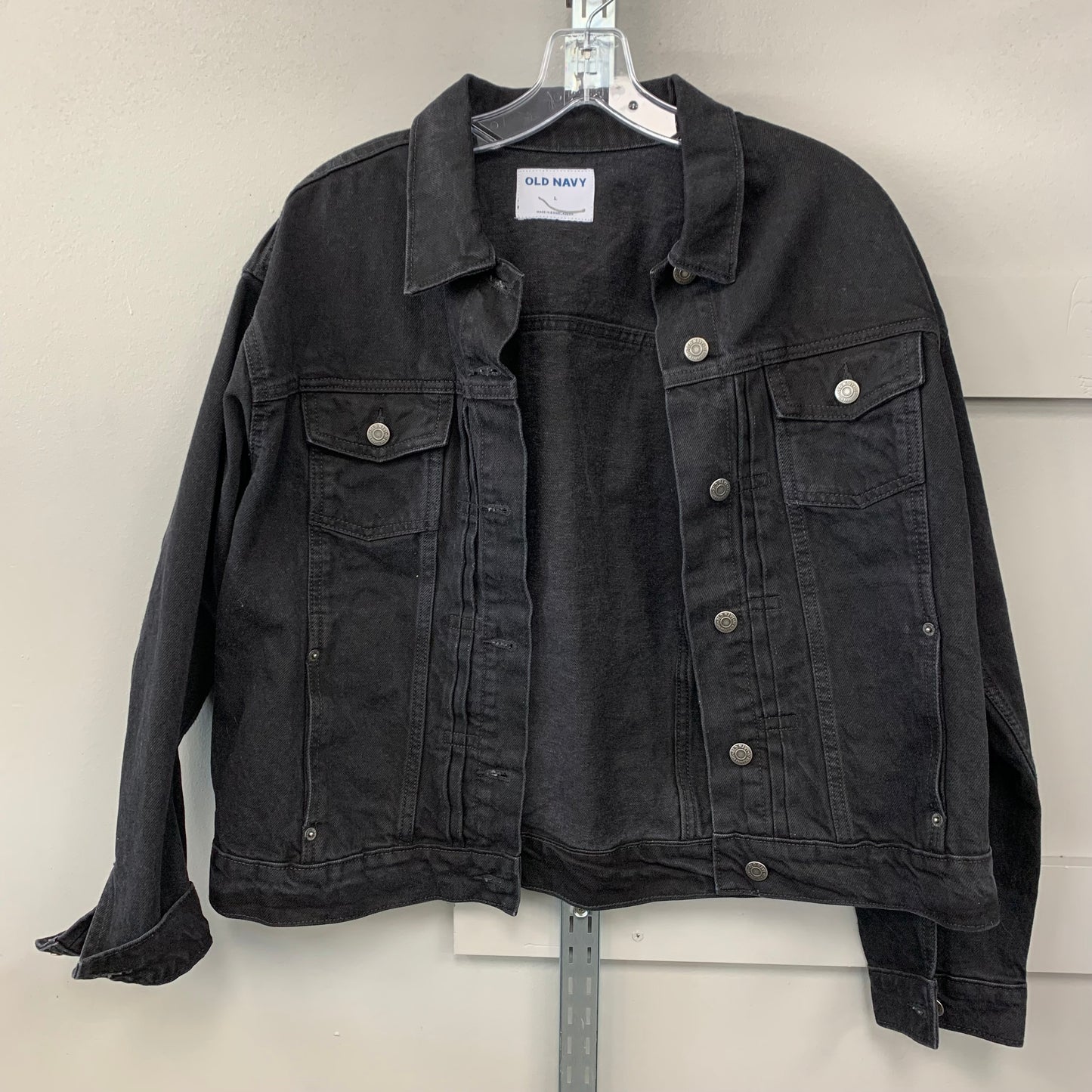 Jacket Denim By Old Navy In Black, Size: L