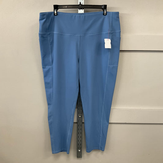 Athletic Leggings By Skechers In Blue, Size: Xxl