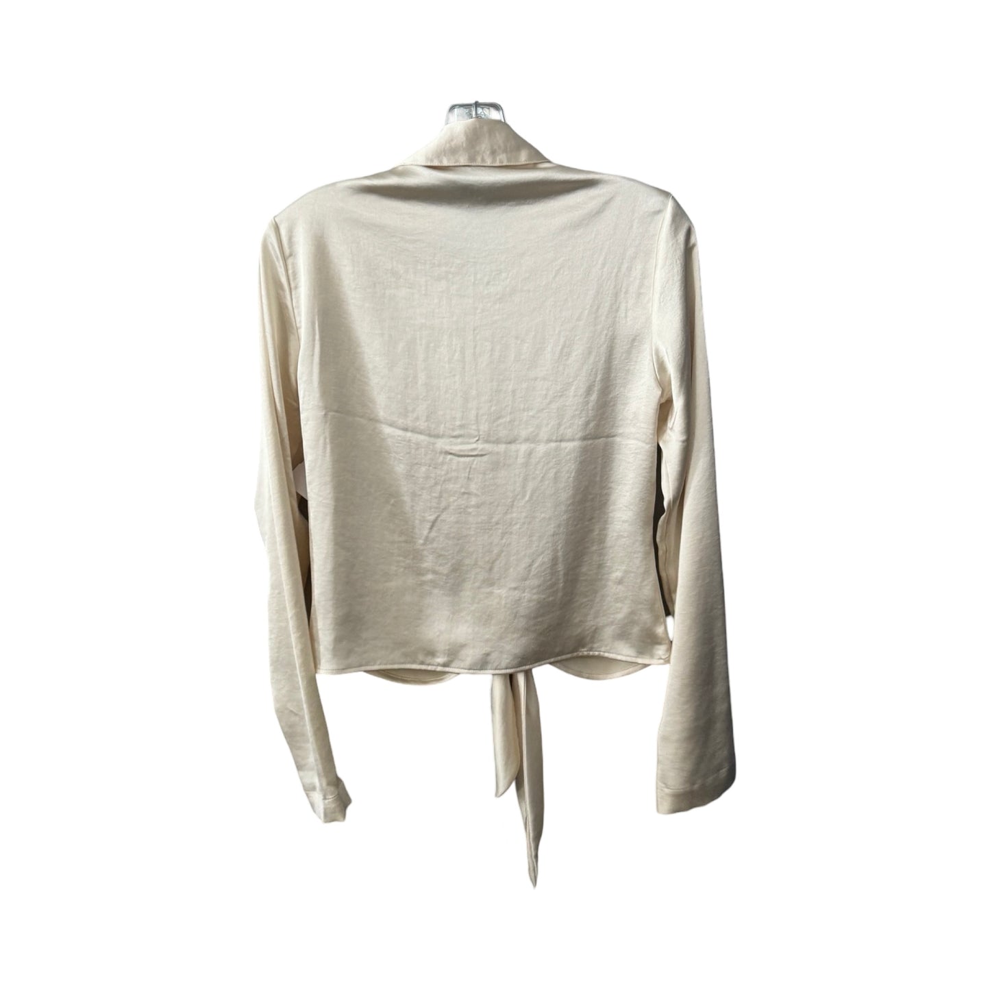 Top Long Sleeve By Express In Cream, Size: Xs