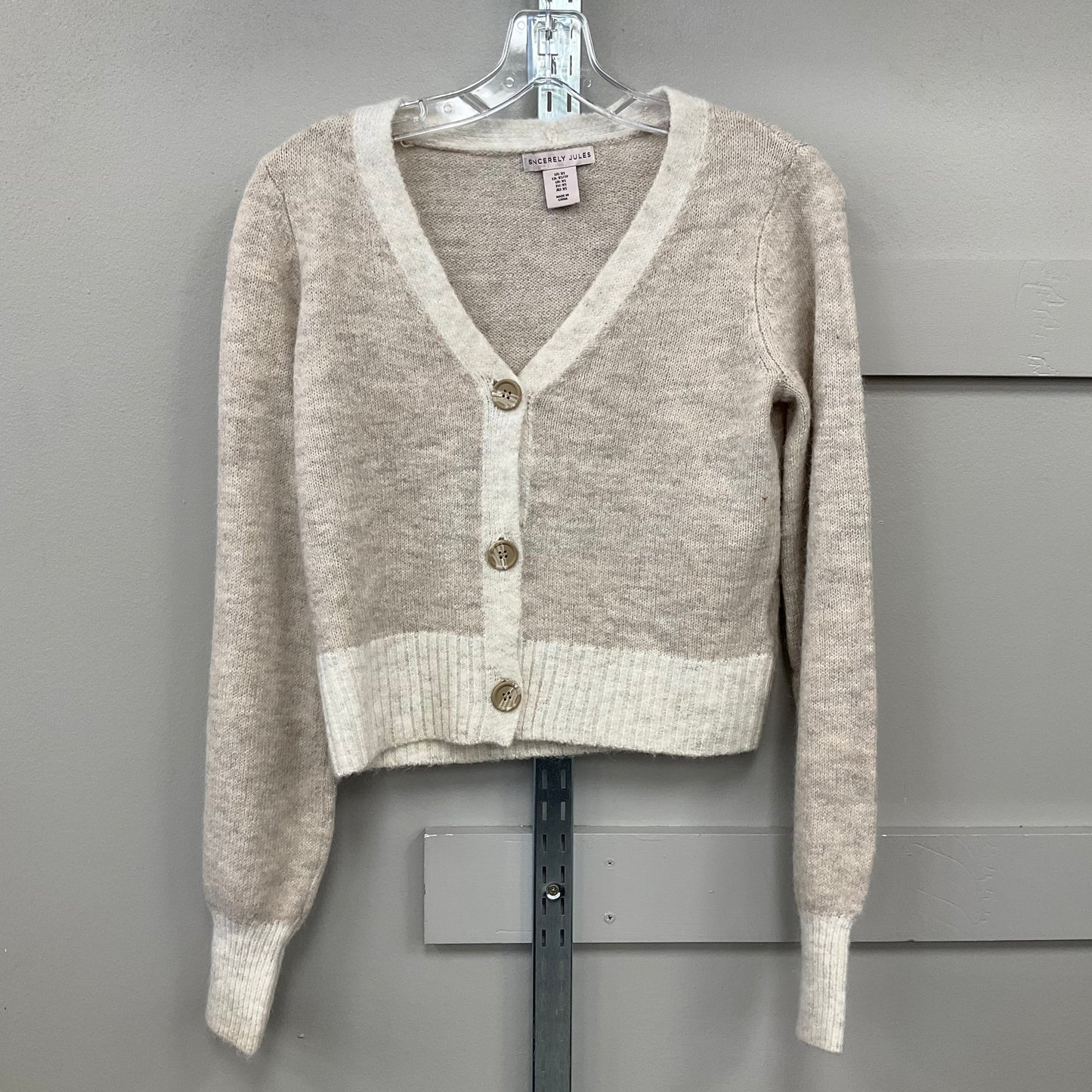 Cardigan By Sincerely Jules In Beige, Size: Xs