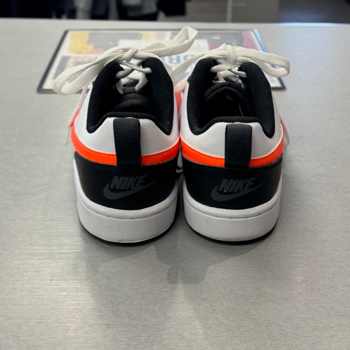 Shoes Athletic By Nike In Black/White/Orange, Size: 8.5