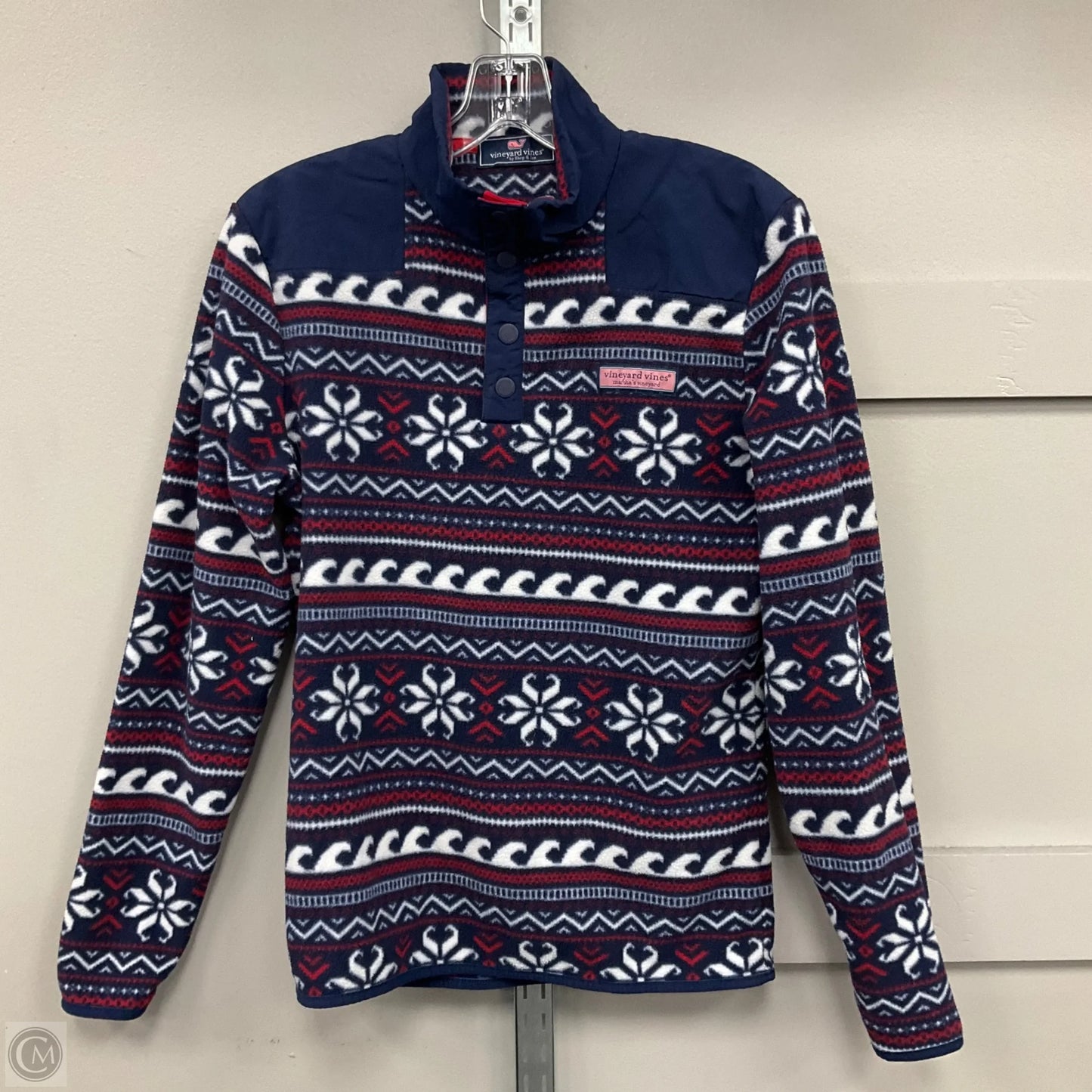 Sweatshirt Collar By Vineyard Vines In Blue & White, Size: Xs