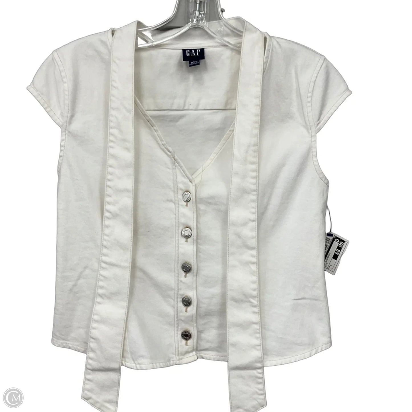 Top Sleeveless By Gap In White, Size: S