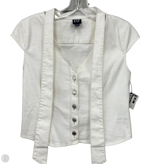Top Sleeveless By Gap In White, Size: S