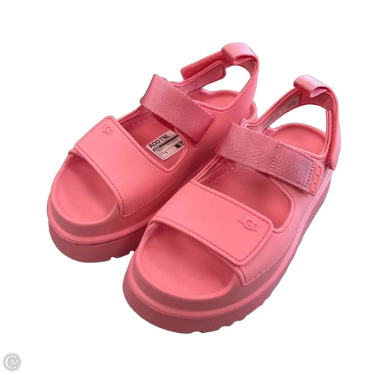 Sandals Designer By Ugg In Pink, Size: 6