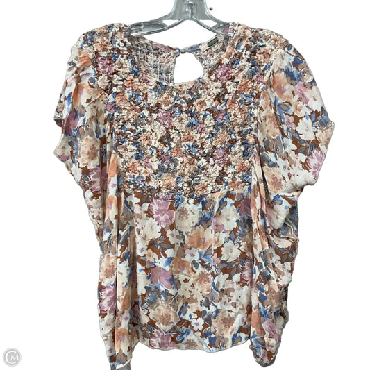 Top Short Sleeve By Gimmicks In Multi-colored, Size: S