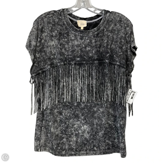 Top Short Sleeve By willow + root - STERLING AND STITCH In Charcoal, Size: S