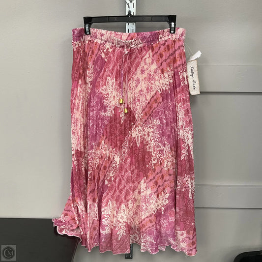 Skirt Midi By Clothes Mentor In Pink, Size: 1x