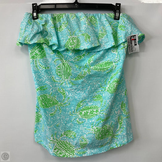 Top Sleeveless Designer By Lilly Pulitzer In Blue & Green, Size: M