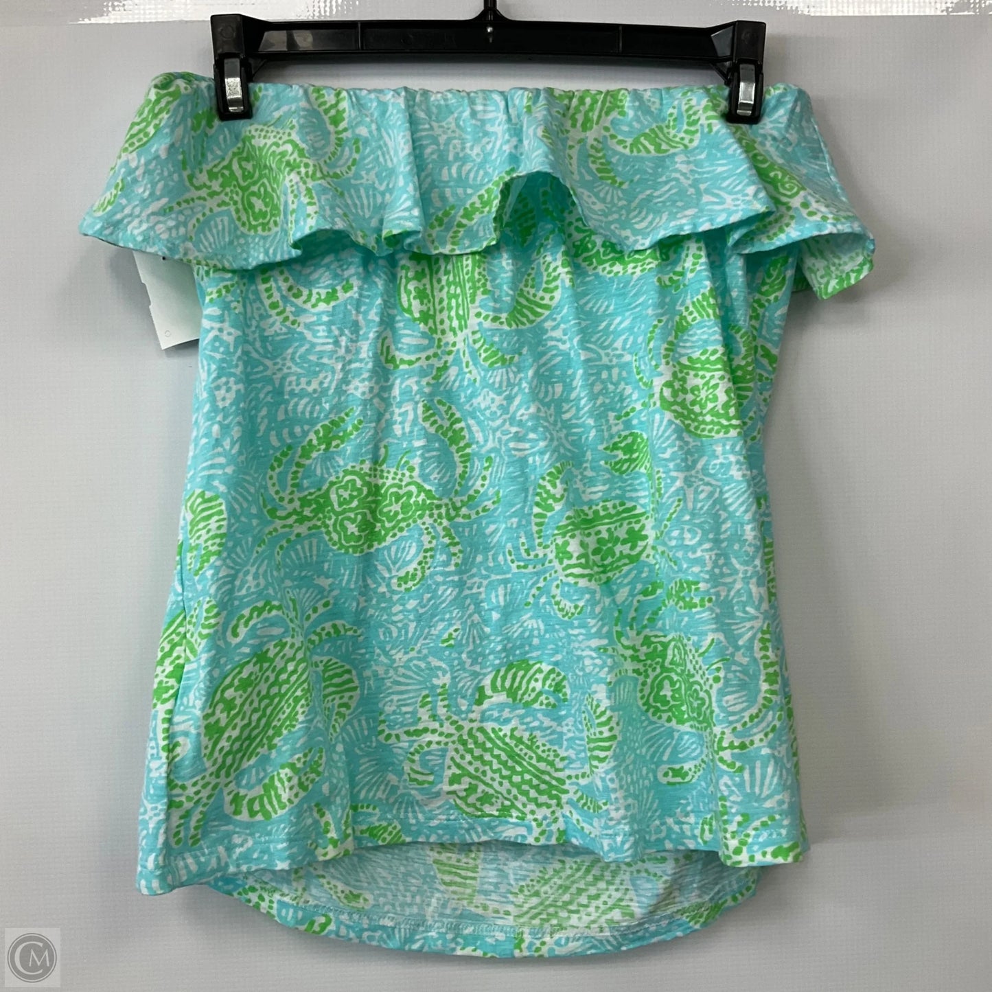 Top Sleeveless Designer By Lilly Pulitzer In Blue & Green, Size: M