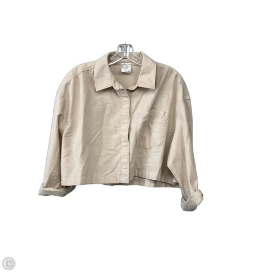 Top Long Sleeve By Offline By Aerie In Tan, Size: S