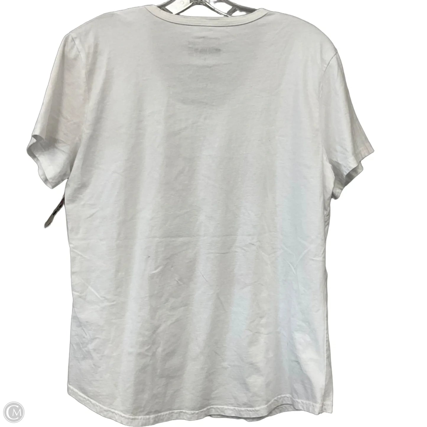 Top Short Sleeve Basic By Cmf In Blue Red & White, Size: L