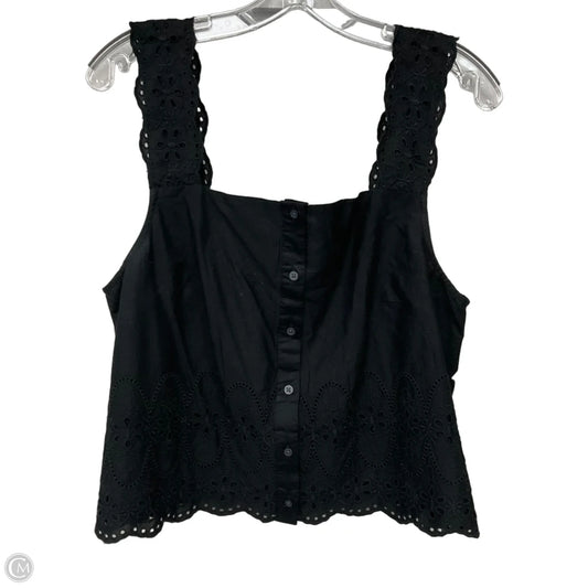 Top Sleeveless By Gap In Black, Size: L