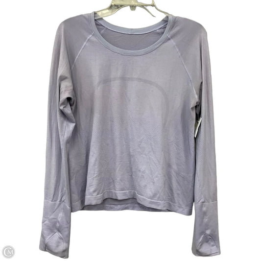 Athletic Top Long Sleeve Crewneck By Lululemon In Purple, Size: 12