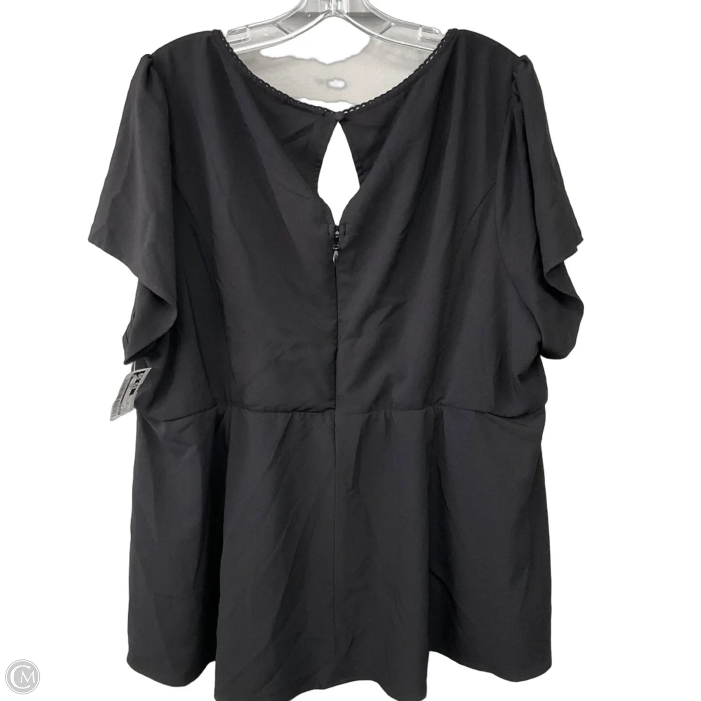 Top Short Sleeve By Torrid In Black, Size: 3x