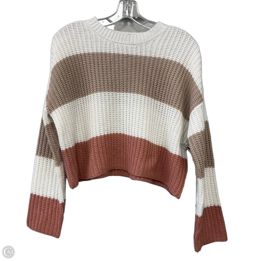 Sweater By Falls Creek In Blue & Cream, Size: 1x