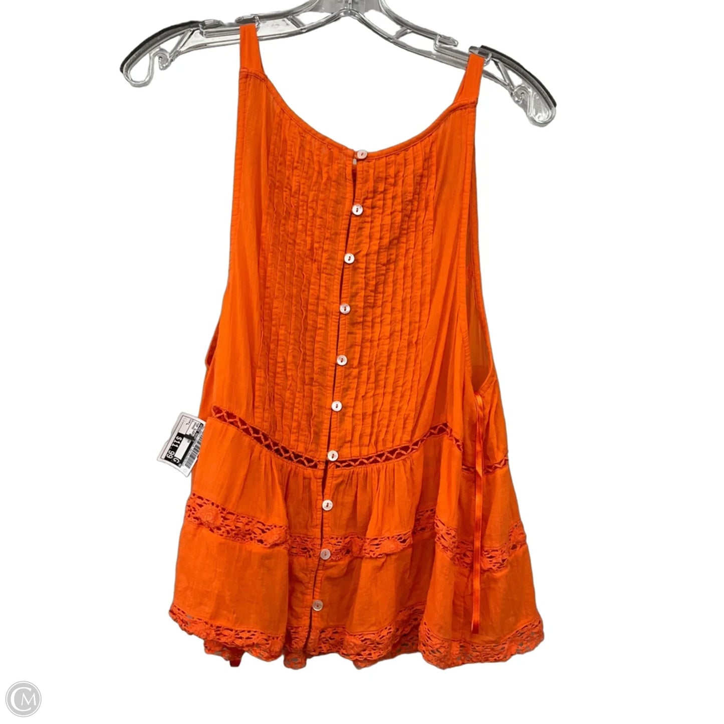 Top Sleeveless By Free People In Orange, Size: L