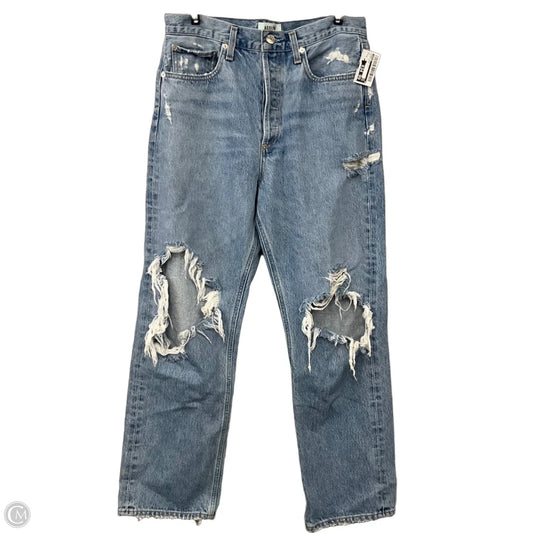 Jeans Wide Leg By Agolde In Blue Denim, Size: 6