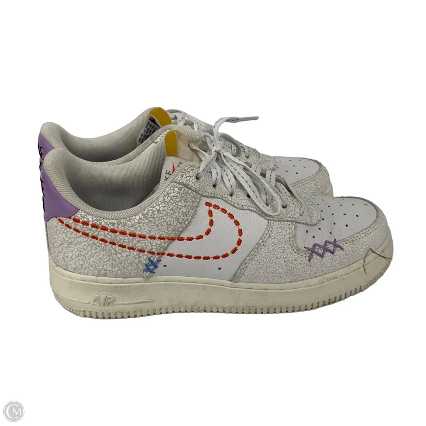 Air Force 1 Low ‘07 SE Stitched By Nike In White, Size: 8.5