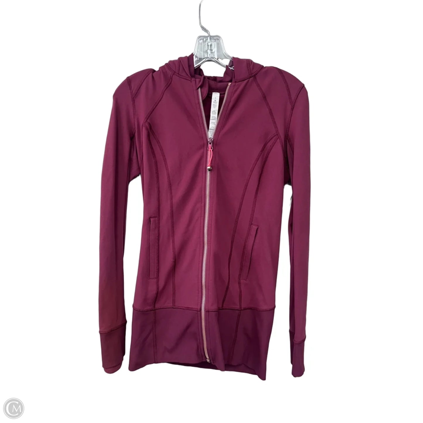 Athletic Jacket By Lululemon In Maroon, Size: 6