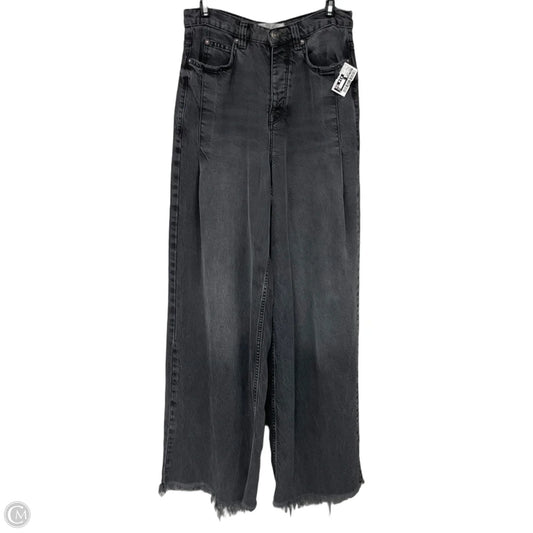 Pants Wide Leg By Free People In Black Denim, Size: 2