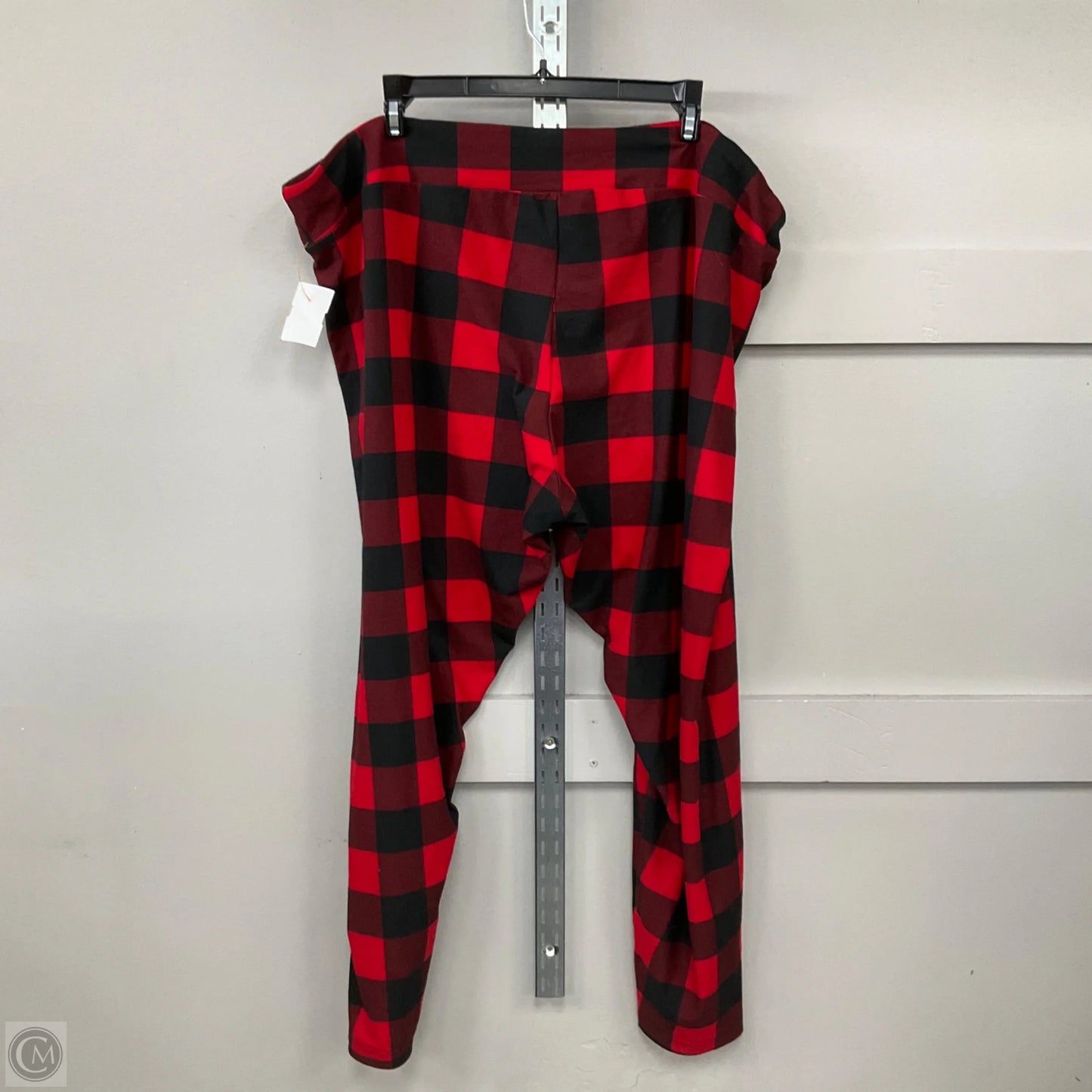 Pants Leggings By Holiday Time In Black & Red, Size: 3x