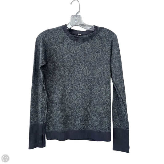 Athletic Top Long Sleeve Collar By Lululemon In Black, Size: 6