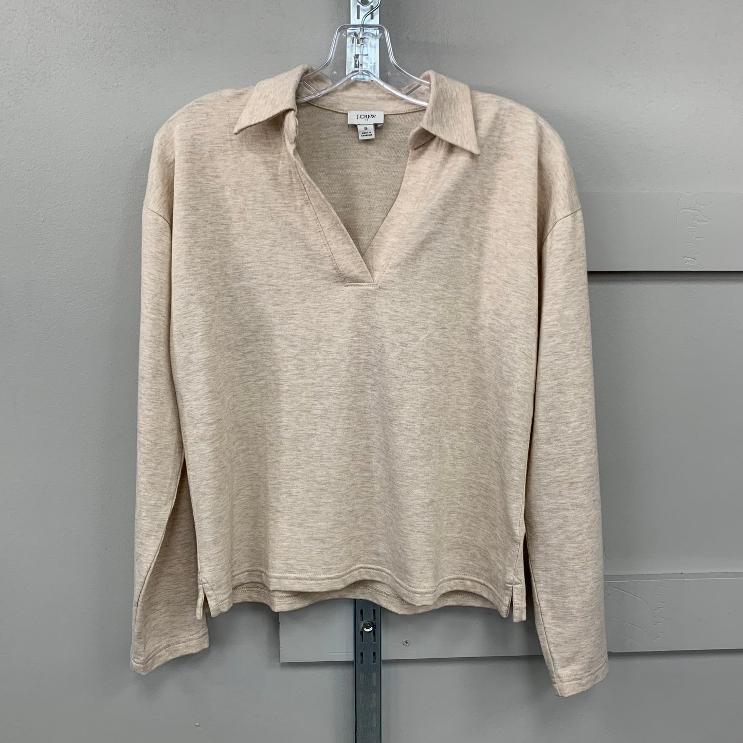 Top Long Sleeve By J. Crew In Tan, Size: S