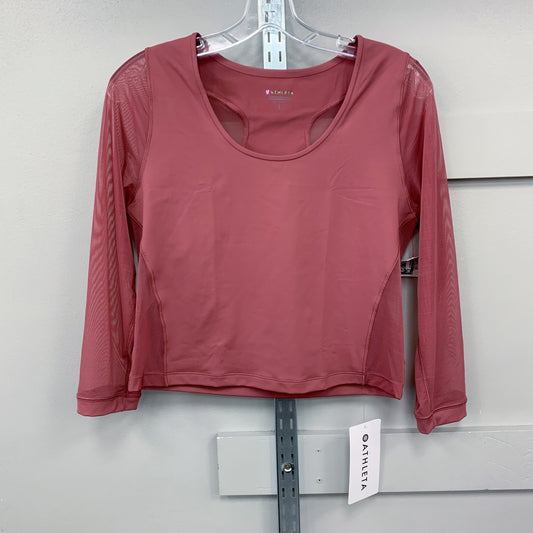 Athletic Top Long Sleeve Crewneck By Athleta In Mauve, Size: L