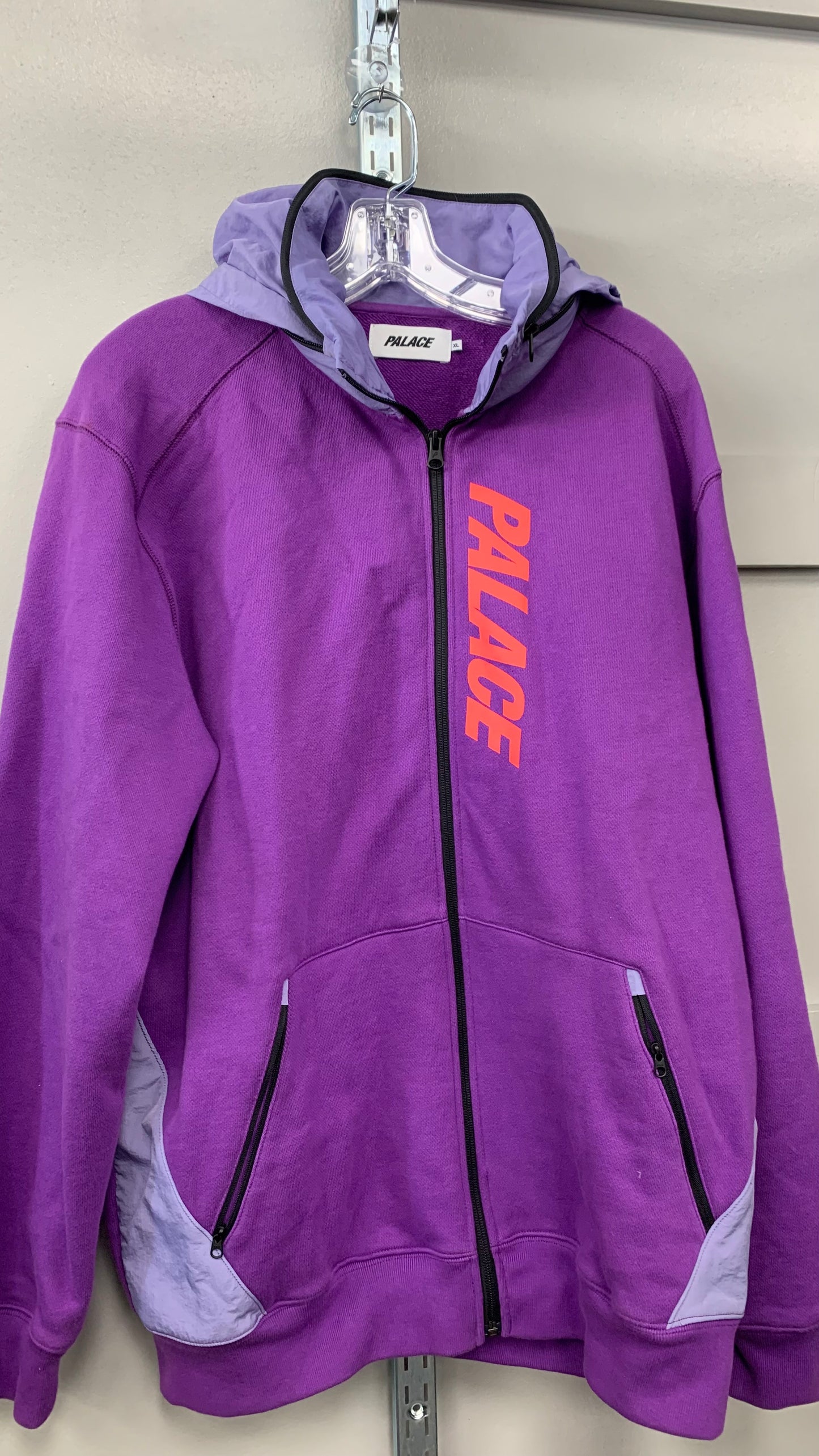 Sweatshirt Hoodie By Palace In Purple, Size: Xl