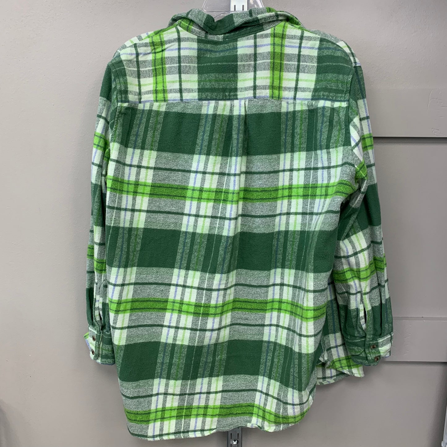 Top Long Sleeve By Aerie In Plaid Pattern, Size: M