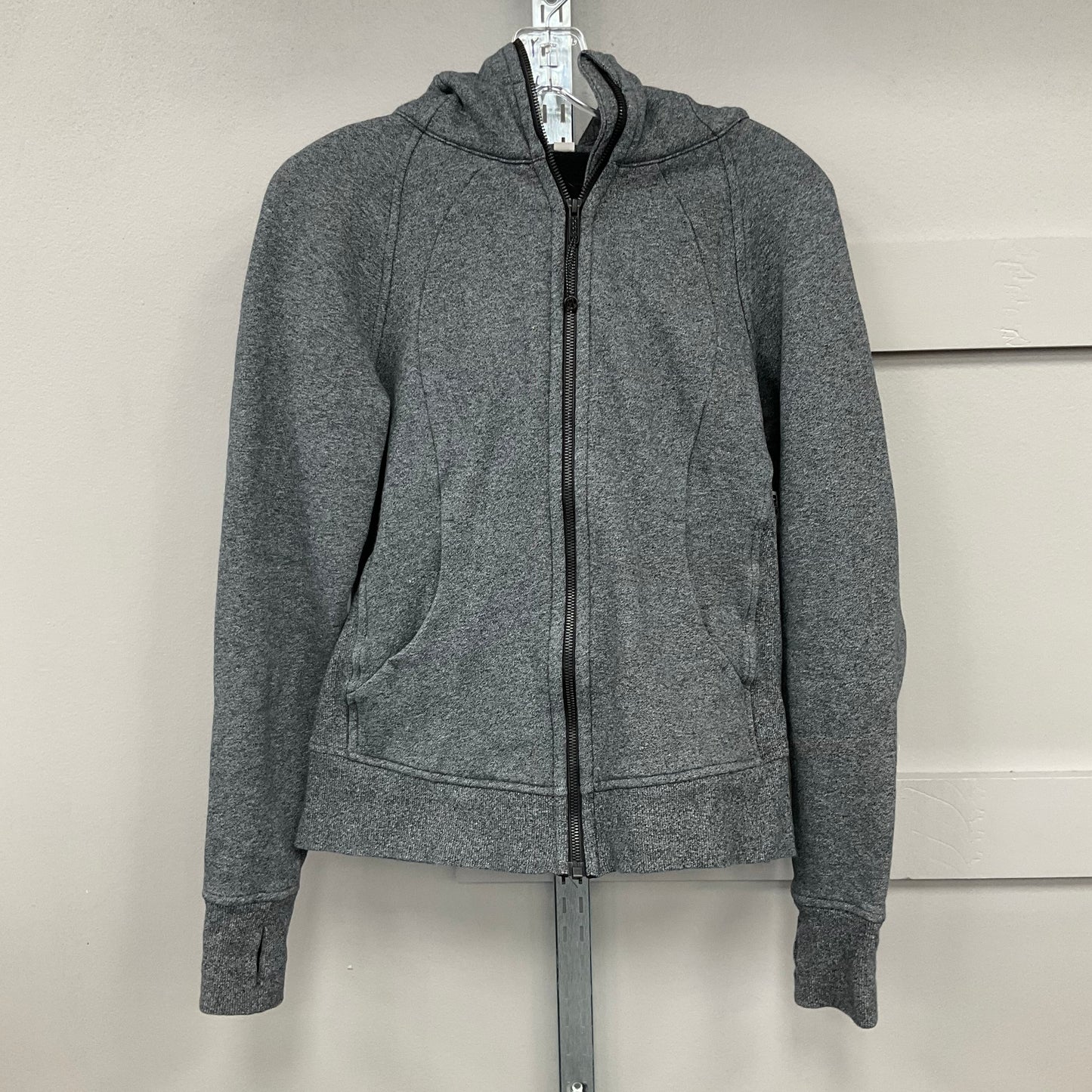 Athletic Jacket By Lululemon In Grey, Size: 6