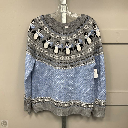 Sweater By Holiday Time In Blue & Silver, Size: Xl