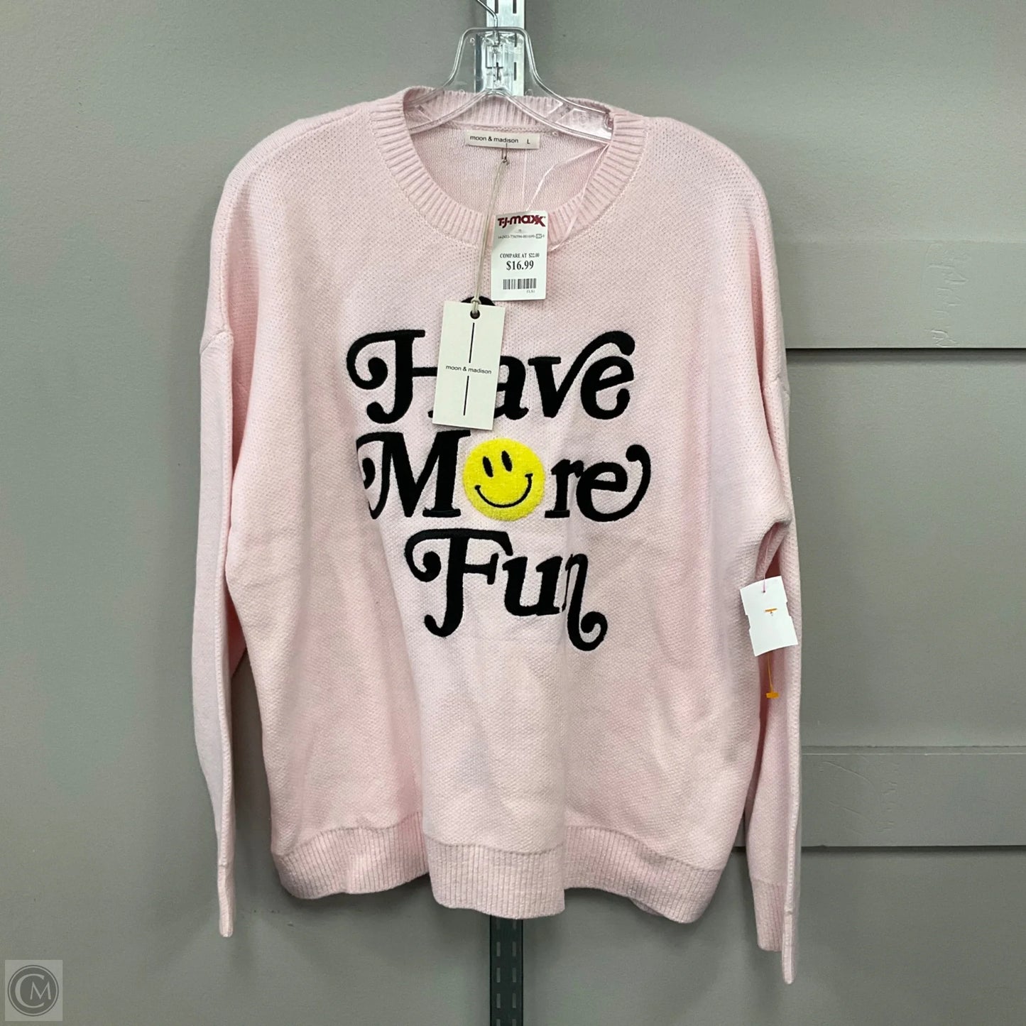 Sweater By Clothes Mentor In Pink, Size: L