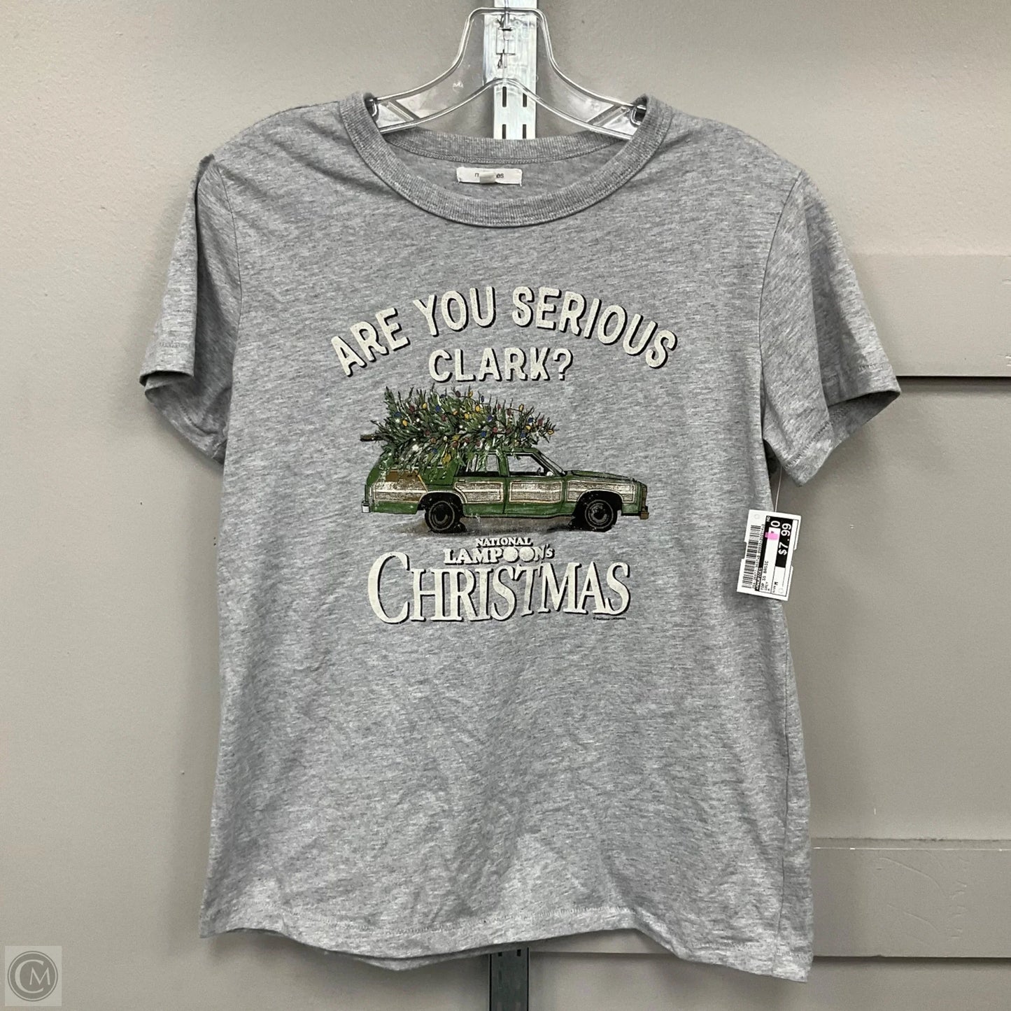 Top Short Sleeve Basic By Maurices In Grey, Size: M